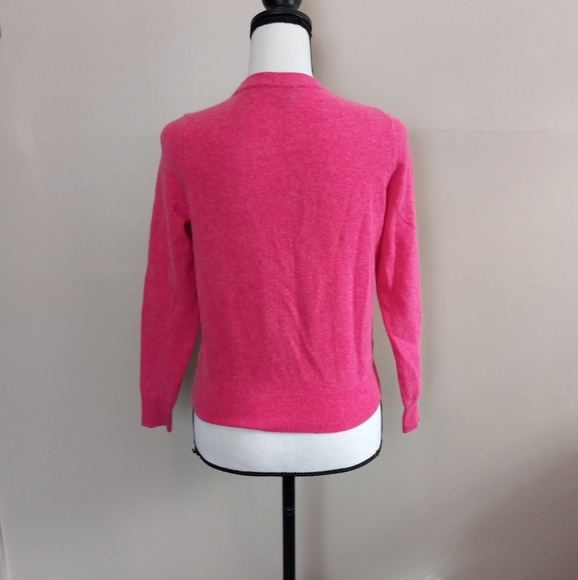 Talbots Petites Pink Lambswool Rabbit Hair Button Up Cardigan Sweater Womens S - Picture 3 of 5